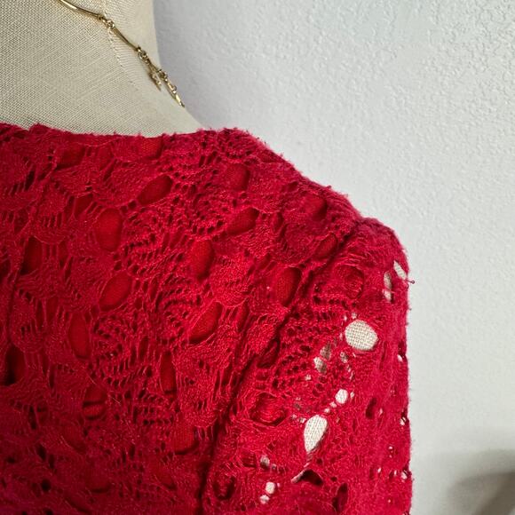 Rabbit Rabbit Rabbit Crochet Fit and Flare Dress Size 4 Retro Pin Up - Picture 6 of 8